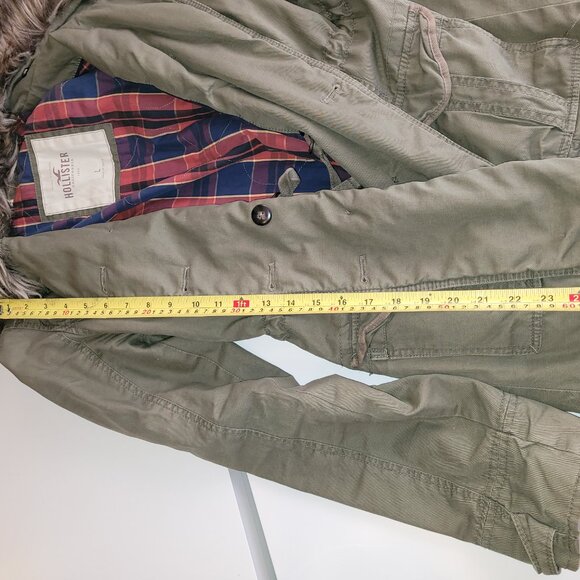 Hollister Women’s Jacket Large Military Green Jacket - Picture 10 of 12